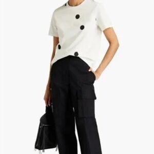 3.1 PHILLIP LIM Cotton T-Shirt In Polka Dot Print Sz M